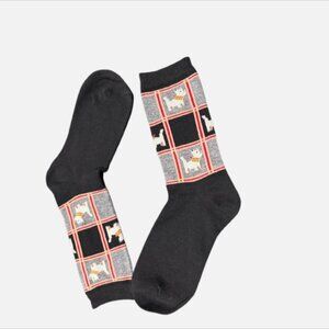 🐾 FUN SCOTTIE DOG PLAID SOCKS | Cozy Novelty Crew Socks